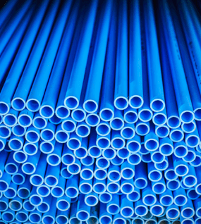 Blue Custom Pipes manufactured by RDN Manufacturing